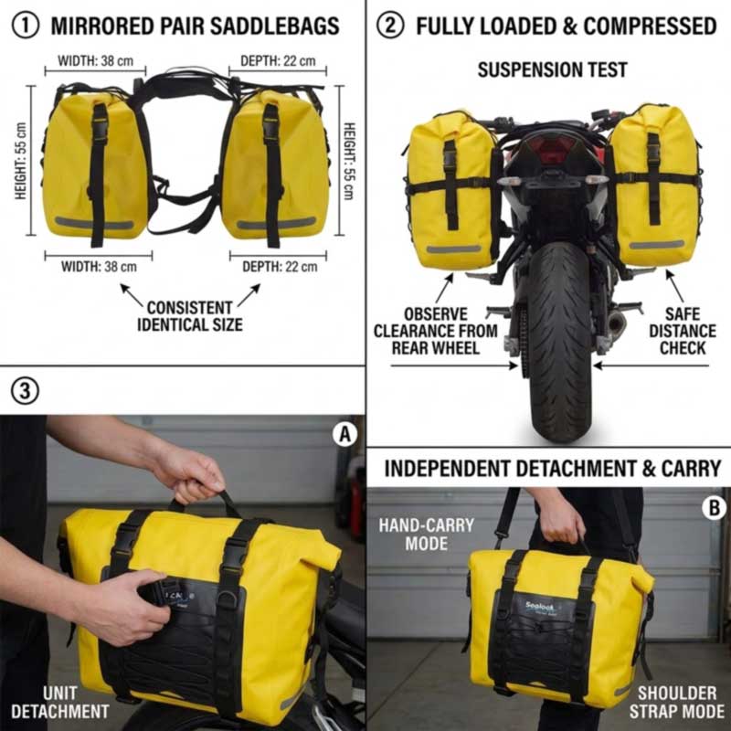Motozikleta alforja fabrikatzailea Adventure Motorcycle Marketarako